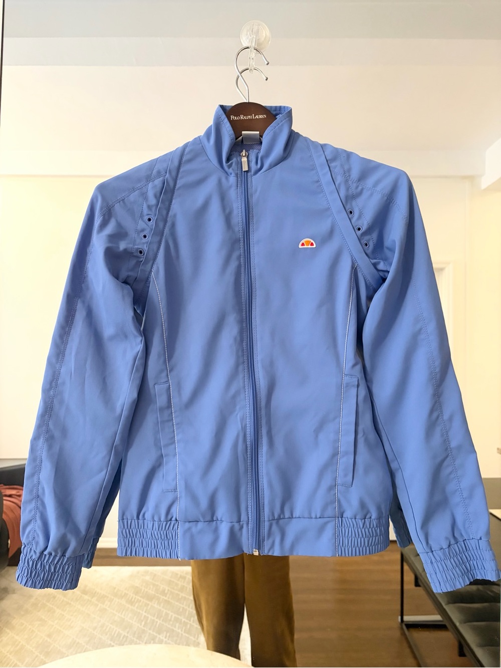 ELLESSE ITALIA Convertible Track Jacket Zipper Removable Sleeve XS Blue